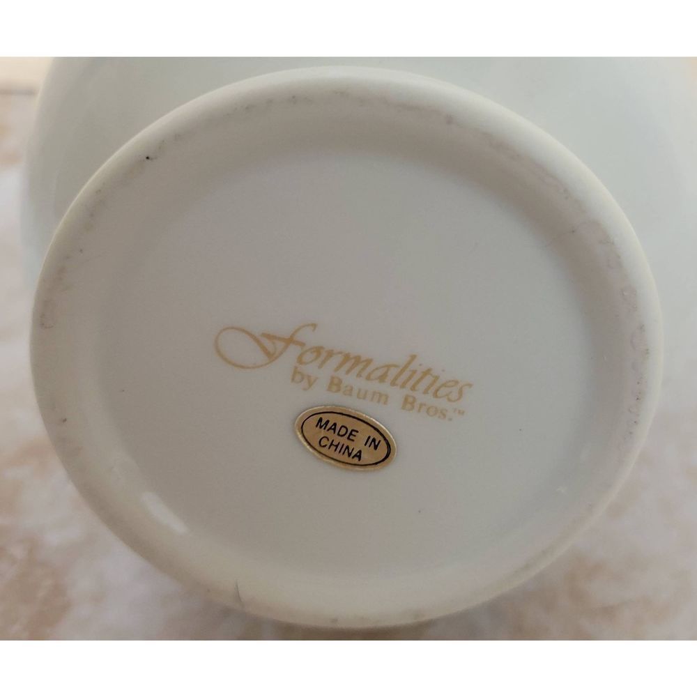 Vintage Formalities by Baum Bros. Rose Pitcher Trimmed with Gold - Picture 3 of 6